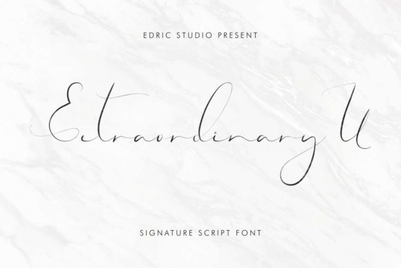 Extraordinary U: A Refined Handwritten Typeface for Editorial Design
