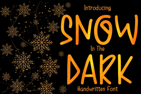 Snow in the Dark: A Unique Handwritten Script for Winter Projects