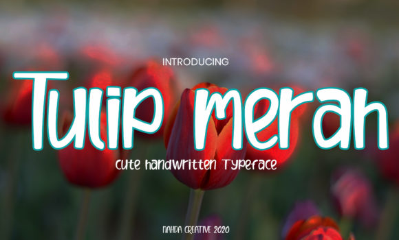 Tulip Merah: A Natural Handwritten Font for Editorial Design